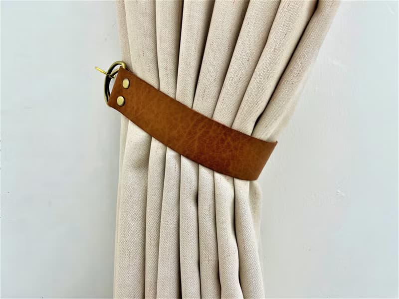 極簡皮革窗簾繫帶/喬遷禮物創意//窗簾繫帶