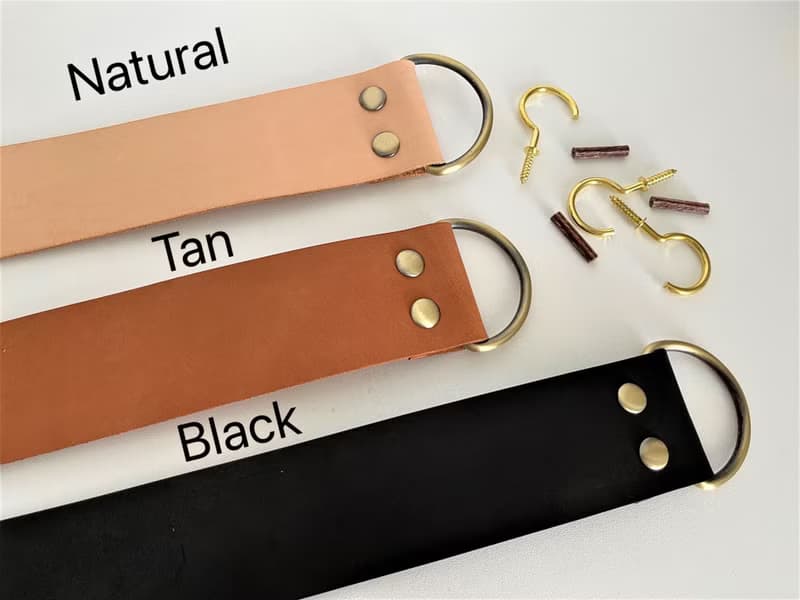 極簡皮革窗簾繫帶/喬遷禮物創意//窗簾繫帶