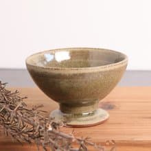 冰裂棕綠點心碗