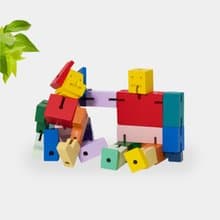 Cubebot 酷比好朋友組合【限定款】木製變形積木機器人 益智玩具