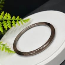 高品質 玻璃體茶晶手鐲 63MM 冰透仙女條煙晶手環 穩定平衡活力