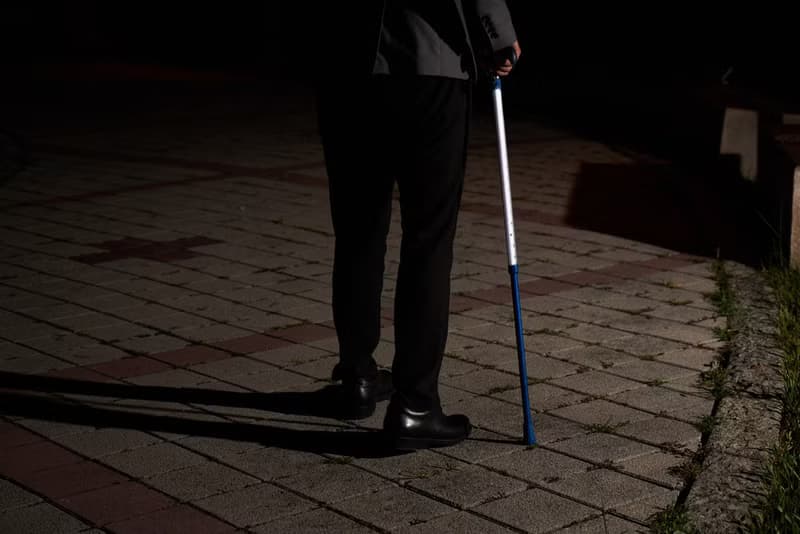 夜間時尚反光手杖 - 水紋紅