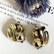 vintage jewelry Coro 金色現代風格 夾式耳環