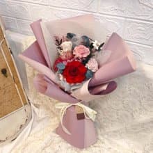 |莓果系|永生紅玫瑰花束