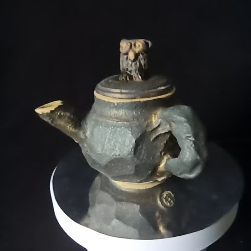 小容量茶壺貓頭鷹造型壺鈕陳炫亨手作壺