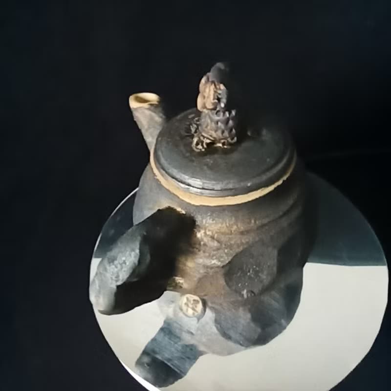 小容量茶壺貓頭鷹造型壺鈕陳炫亨手作壺