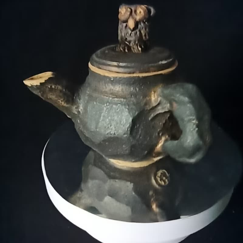 小容量茶壺貓頭鷹造型壺鈕陳炫亨手作壺
