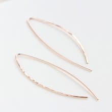 14kgf-Rose gold-texture design pierced earrings