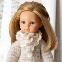 Openwork scarf for dolls, doll clothes, 娃娃衣服 针织围巾 给我女儿的礼物 人形 娃娃配件 娃娃 冬季服装