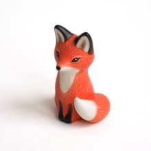 Red Fox Figurine, Clay Fox Figurine Desk, Fox Family, Fox Sculpture, Fox Figure,
