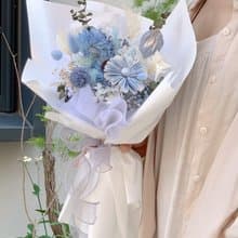 藍色海洋 乾燥花永生花束 告白花束 生日禮物 情人花束 畢業花束