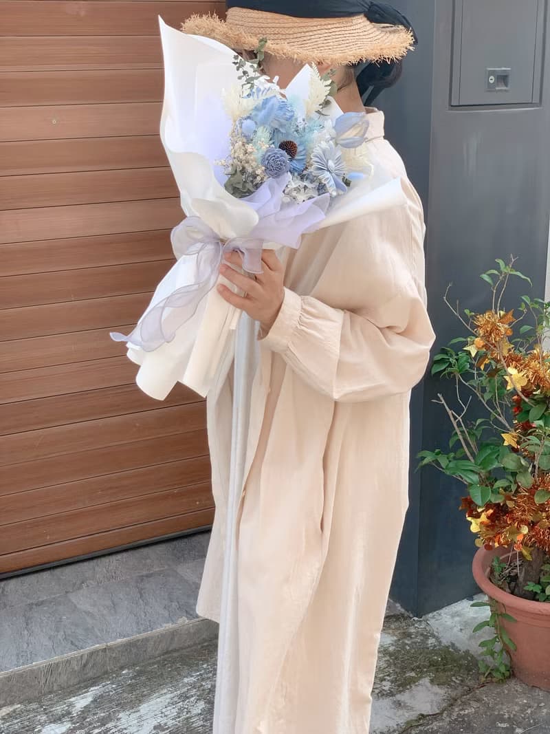 藍色海洋 乾燥花永生花束 告白花束 生日禮物 情人花束 畢業花束
