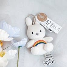 BON TON TOYS Miffy米菲兔彩虹鑰匙圈-象牙白 10cm