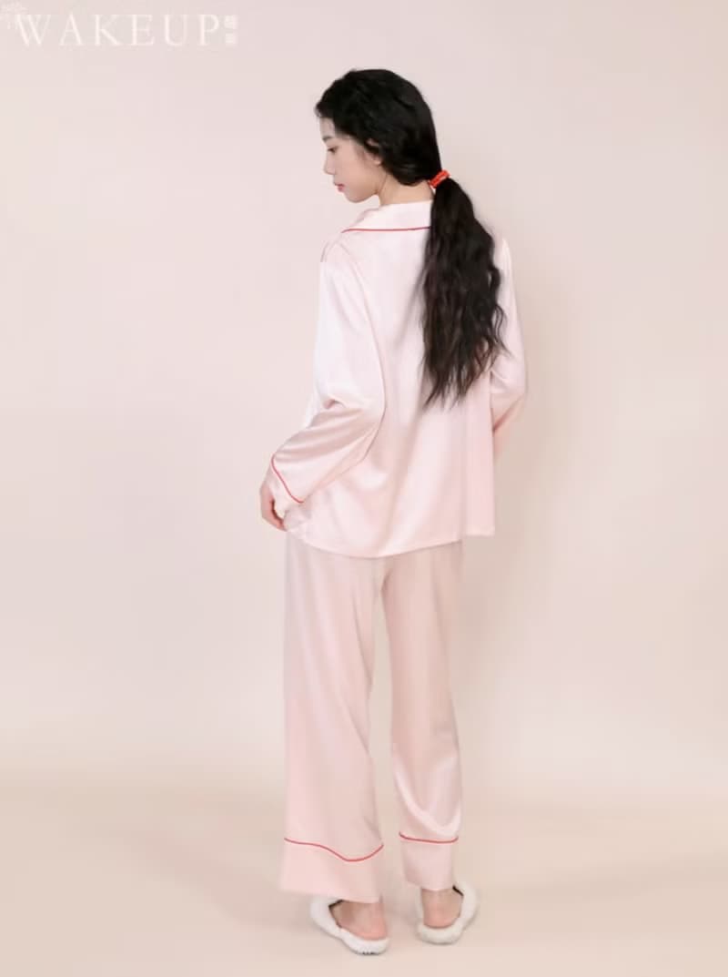 法式復古 22姆米真絲家居服套裝 睡衣