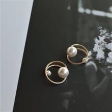 【禮物】Dot & Dot 14K包金 施華洛世奇水晶珍珠無痛夾