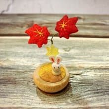 療癒系搖搖-楓葉-小白兔