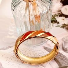 vintage jewelry Trifari 多彩琺瑯現代風格 手環