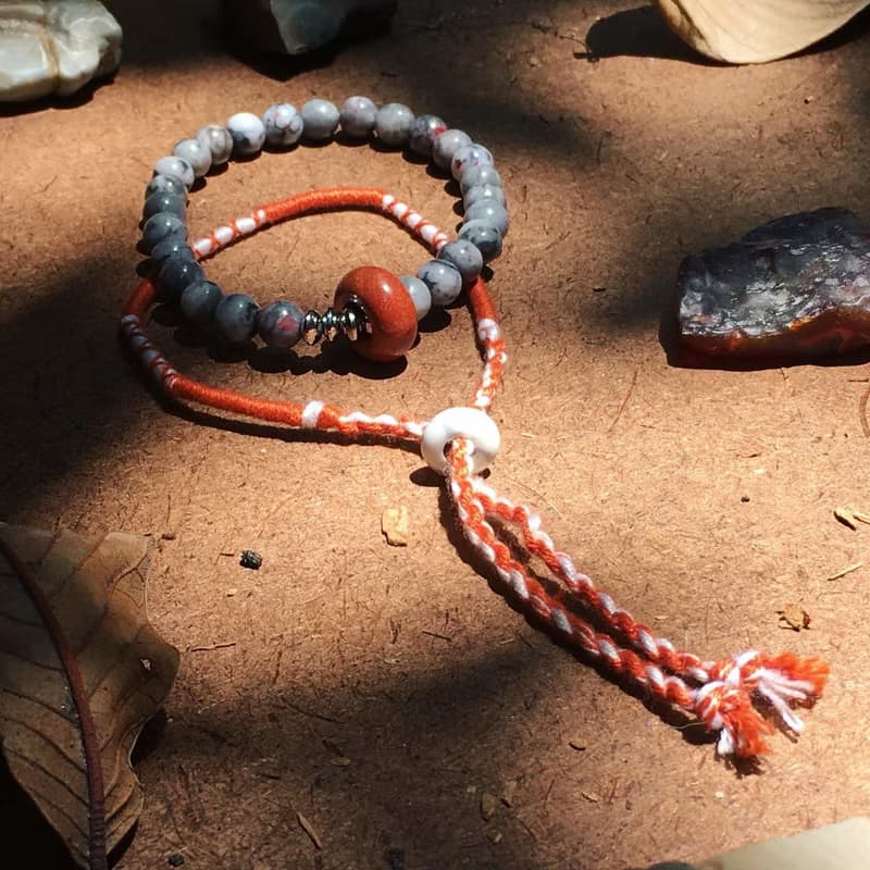 【Lost and find】西藏 祈福 原礦朱砂 紅石 松石 手鍊 手帶 套裝