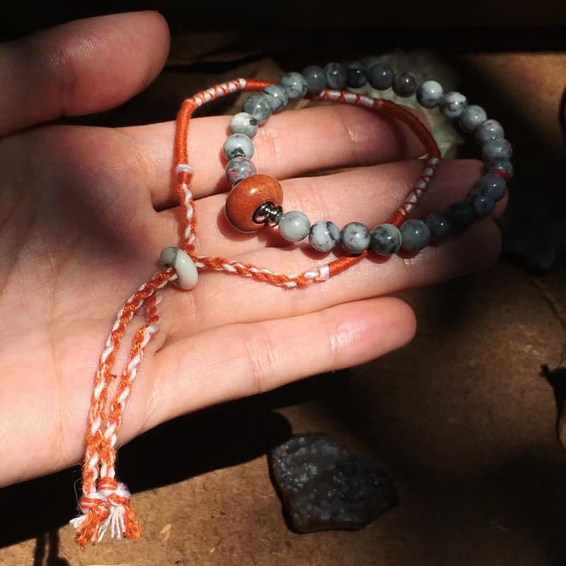 【Lost and find】西藏 祈福 原礦朱砂 紅石 松石 手鍊 手帶 套裝