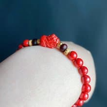 保平安 硃砂 貔貅  菩提 親子款 健康 除穢 設計款 手鍊 禮物