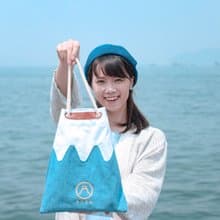 自家製富士山甚吉袋 - 淺藍色 M Size  【 情人節 生日 】