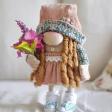 31公分北歐手工女孩侏儒芙蘿拉 – 花束與童話風格造型