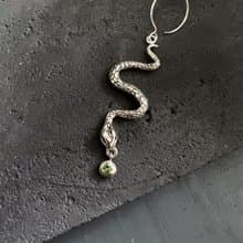 Serpent蛇型 純銀耳環