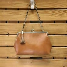 【MY。手作】復古真皮 25cm 口金手袋