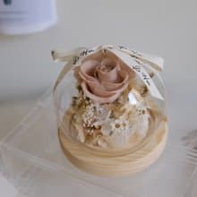 伯爵奶茶-永生花玻璃花球