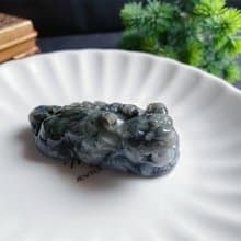 天然緬甸玉 烏雞 招財神器 霸王貔貅 護主 擺件 禮物 長輩禮