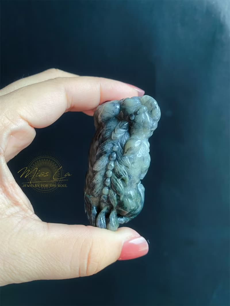 天然緬甸玉 烏雞 招財神器 霸王貔貅 護主 擺件 禮物 長輩禮