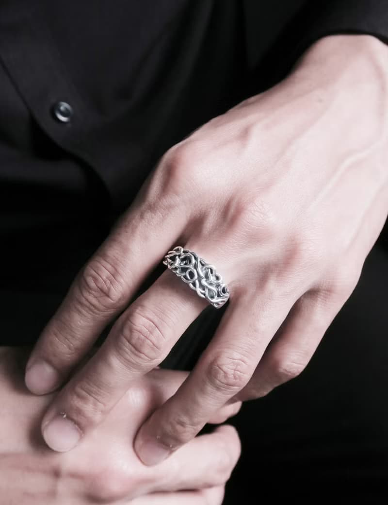 TVXQ, nSSign pick BloodstreamS man bold unisex silver ring