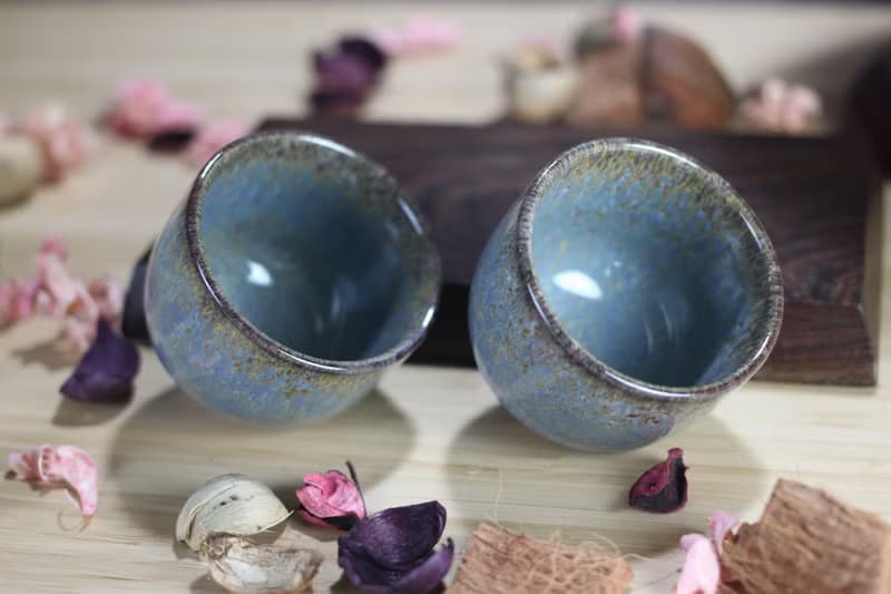 【送禮好物】90ml 天目對杯 直身圓口茶杯 酒杯 鶯歌葉敏祥作