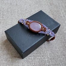 230642 Macrame 南美蠟線 紫鋰輝 手鍊