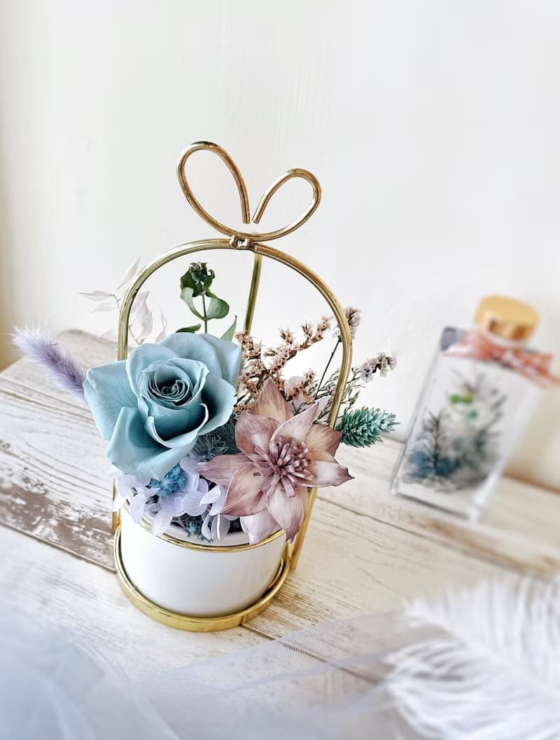 Miss。花謎 禮物桌花 提籃盆花