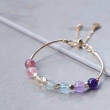 【彩虹】14K包金七彩手環