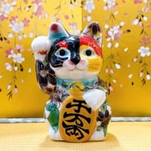 【彩鐵迎富】日本清水燒招財貓 | 鐵線