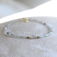 手鍊 茶晶 拉長石 天然石 - 氛圍 -