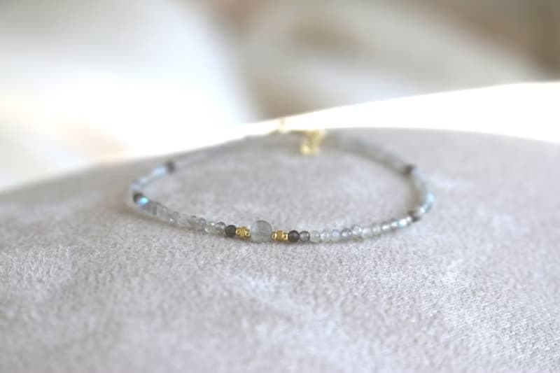 手鍊 茶晶 拉長石 天然石 - 氛圍 -