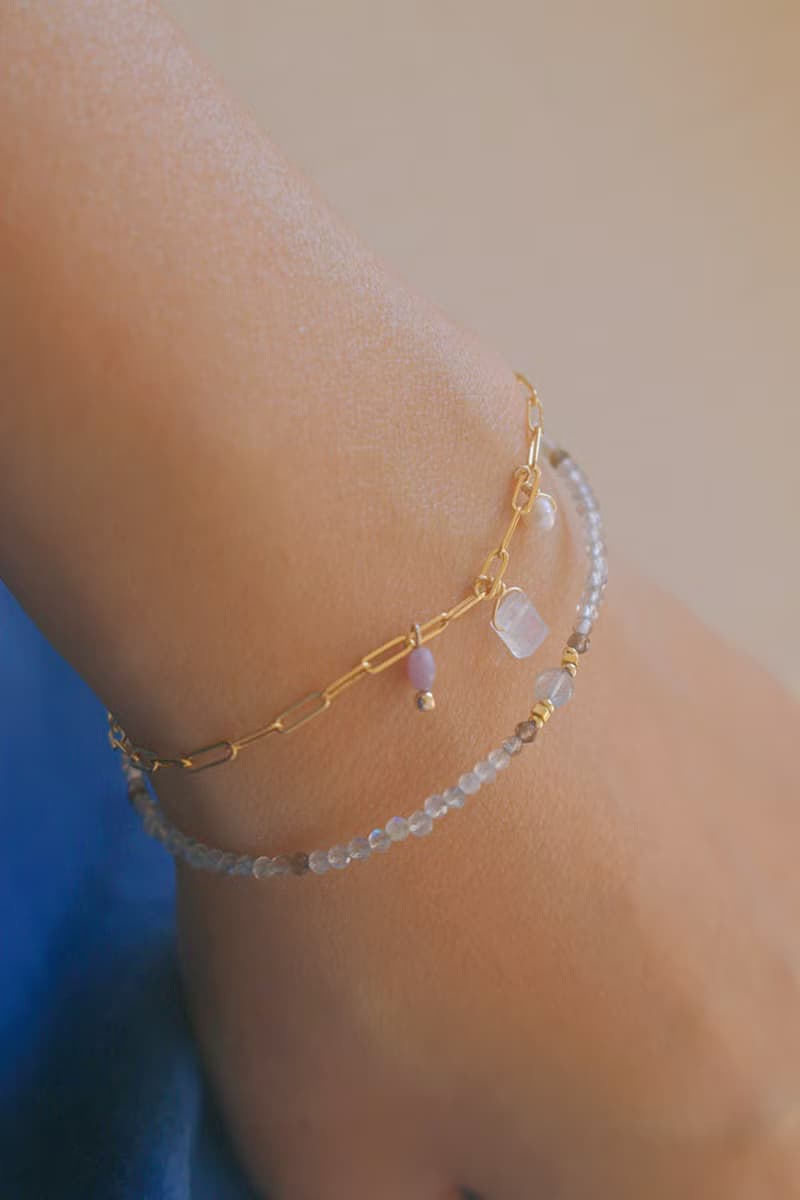 手鍊 茶晶 拉長石 天然石 - 氛圍 -