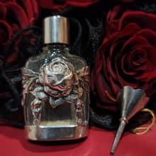 1990年倫敦製玫瑰純銀玻璃香水瓶(有Hallmark)含漏斗聖誕禮盒