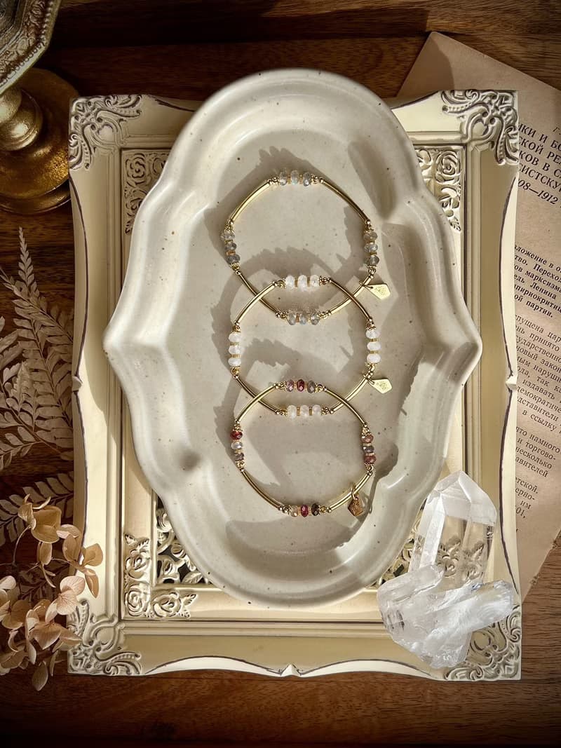 -時髦旅人-天然水晶手鏈/黃銅手鍊