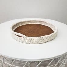 Crochet cotton serving tray, knit serving tray, home decor, table decoration