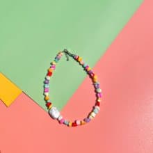 Choker Cindy • Y2K Colorpop Beaded Necklace Pastel Color Jewelry Birthday Gift