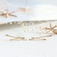 14kgf-2way(pierced earrings/clip-on) W bar line