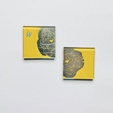 台北萬豪指定禮【手工工藝貼箔技法】最初 Fisrt 曙光黃杯墊/燭盤