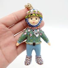 TIMBEE LO X LOPIN & ME綴施華洛水晶太空人娃娃手袋裝飾掛包手鍊