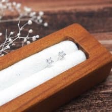 閃耀白 圓形純銀 3mm 單鑽耳環 爪鑲 925純銀 女生耳環 男生耳環