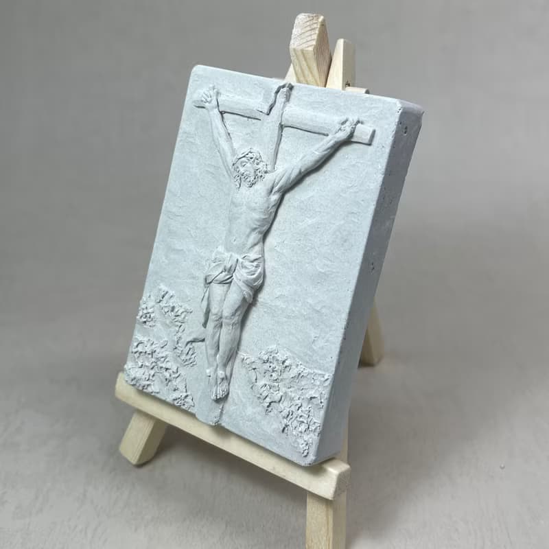 耶穌受難記 水泥擺飾 水泥 佛 珪藻土 吸濕 宗教 長輩禮 禮物