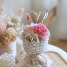 甜蜜粉桃永生康乃馨小香花束 / 母親節禮物 母親節永生花束